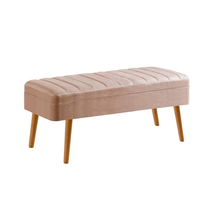 Hanah Home 0900 - 4 Conjunto Mesa y Sillas Extensible Pino Atlántico y Piedra Terciopelo